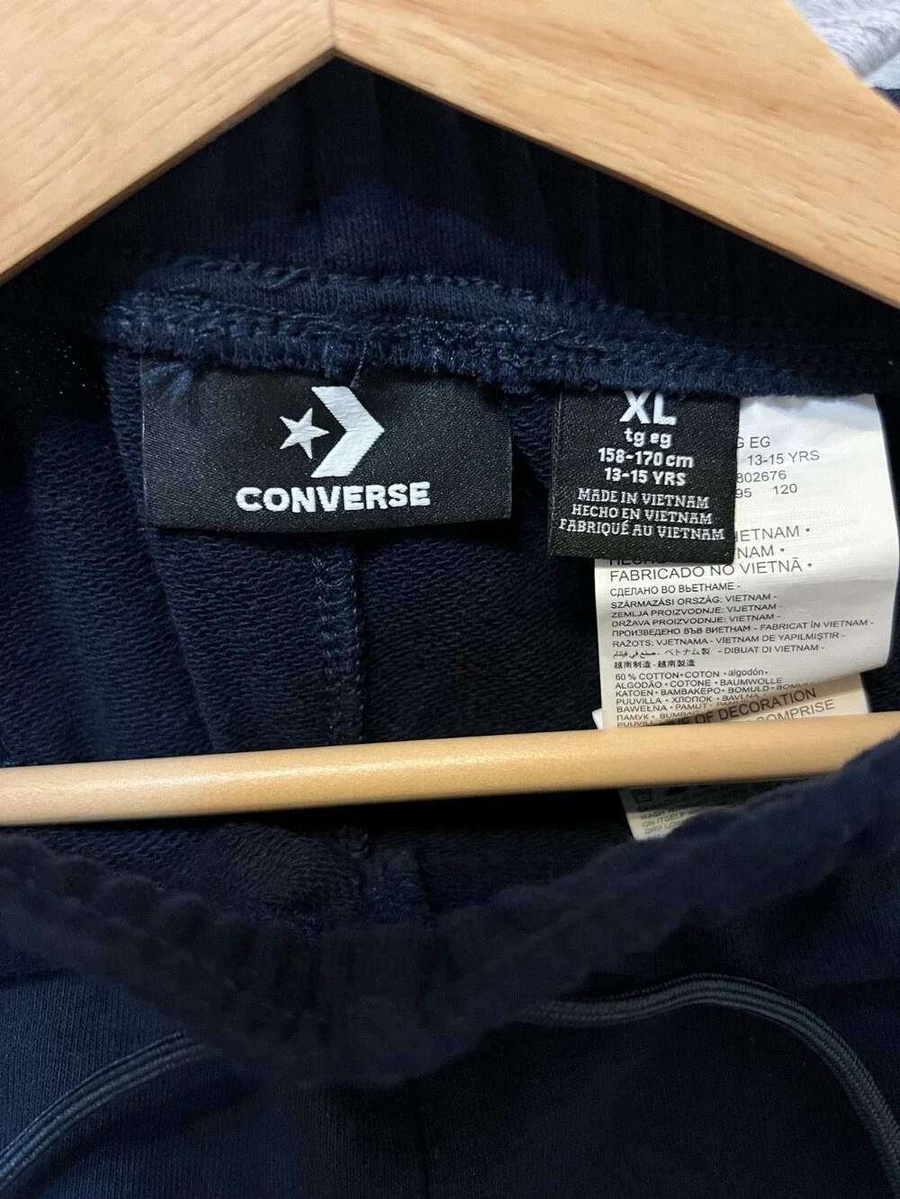 Converse Logo Sweat Shorts Youth Size XL Navy / Red / White (NEW with Tags)